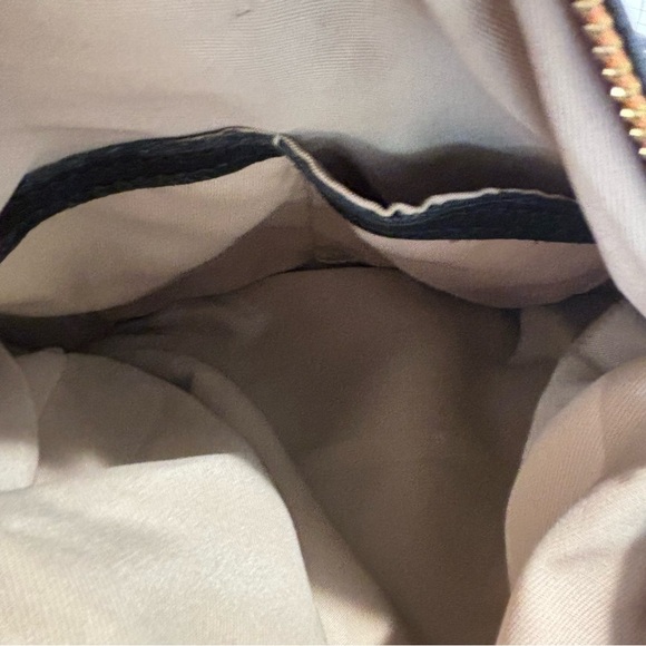 VALENTINA Shoulder Bag 2 Toned Leather Slouchy Zipper Closure Multiple Pockets - Picture 12 of 16